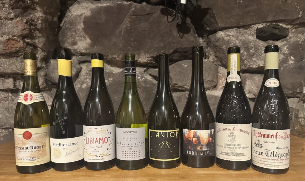 Vita Rhône-druvor, världen runt